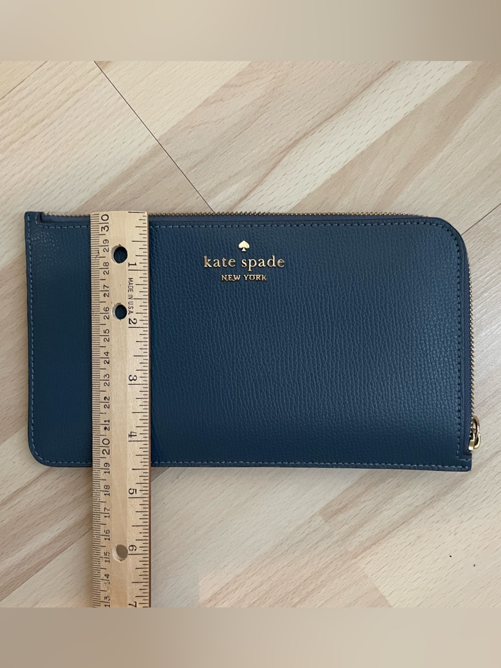 Good Condition Kate Spade Blue-Gray Clutch - Wallet - Picture 12 of 13